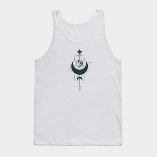 Hand Drawn Mystical Moon Tank Top